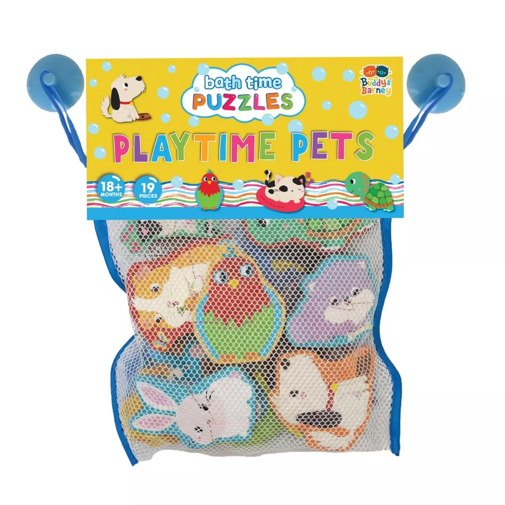 Naklejki piankowe do kąpieli Zwierzaki puzzle  Buddy&Barney
