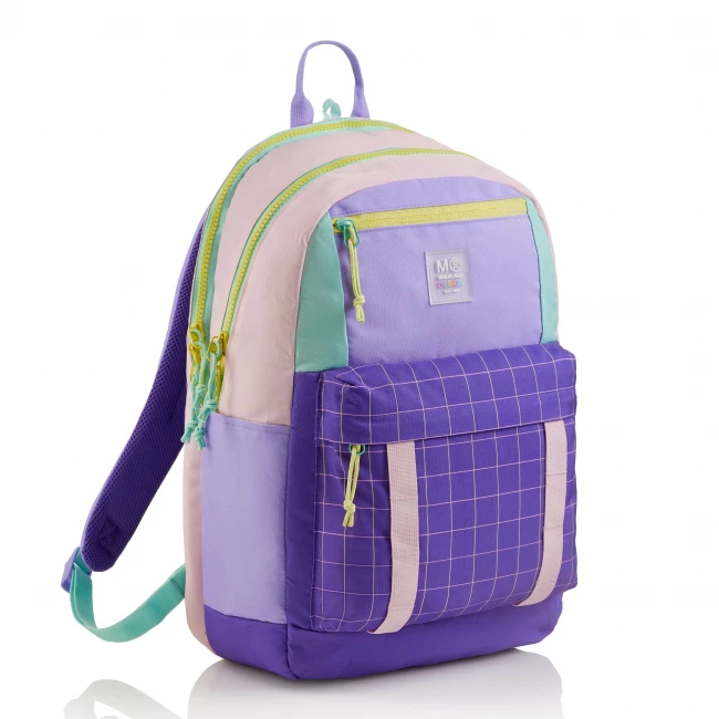 Plecak szkolny trzykomorowy A4 Amsterdam Miquelrius - Rider Violet 28L
