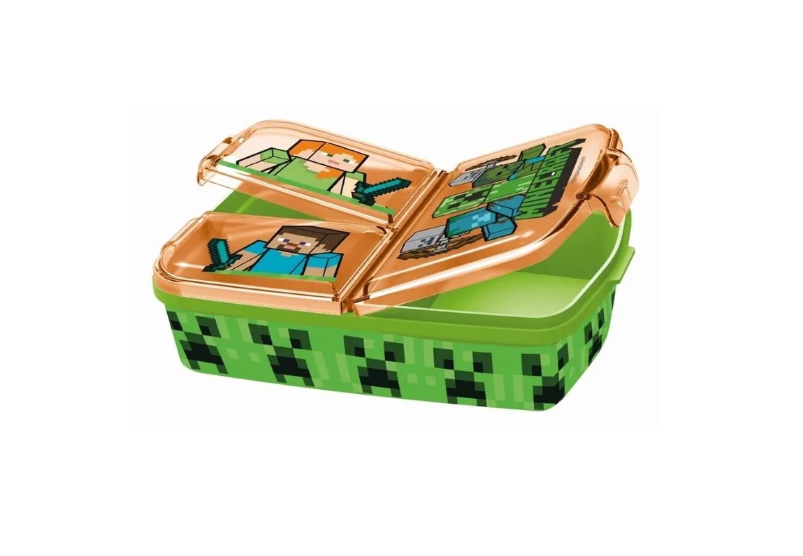 Minecraft, lunchbox, trzyczęściowy