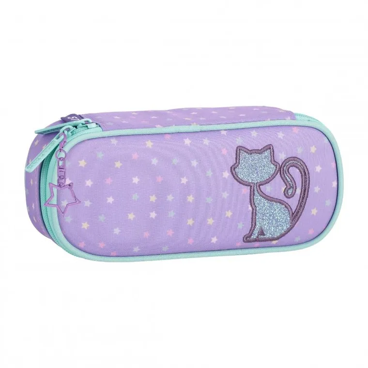 Piórnik owalny Glitter Cat Starpak